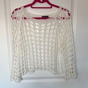 White woven top